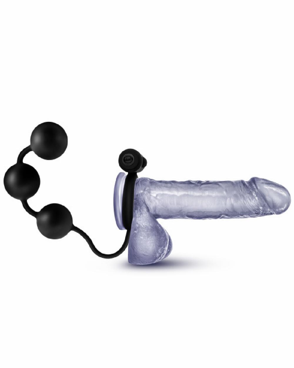 Anal Toys | Anal Adventures Silicone Anal Beads With Vibrating Cock Ring Anal Toys Anal Toys