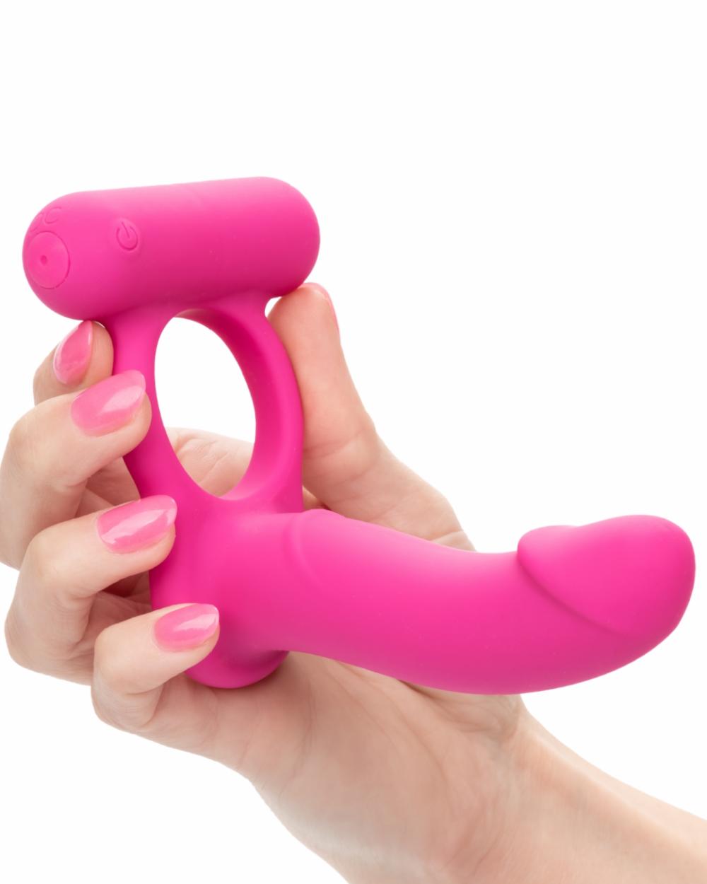 Anal Toys | Double Diver Vibrating Pink Cock Ring For Double Penetration Anal Toys Anal Toys