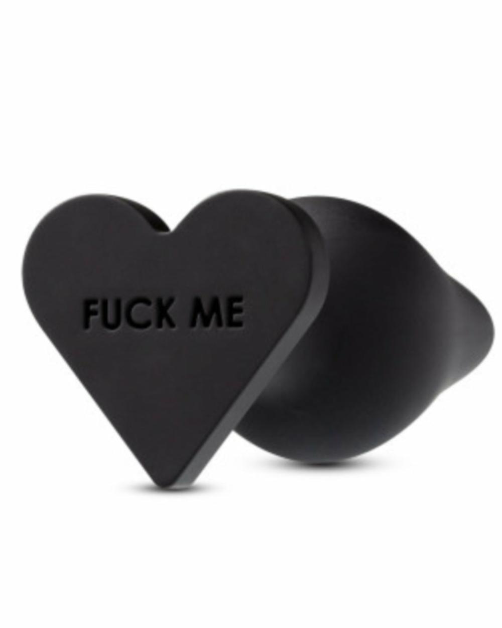 Anal Toys | Fuck Me Silicone Heart Butt Plug – Black Anal Toys Anal Toys