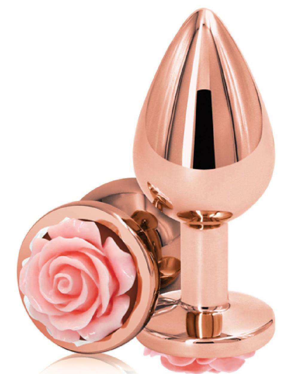 Anal Toys | Rear Assets Rose Gold Metal Butt Plug With Pink Rose – Small Anal Toys Anal Toys