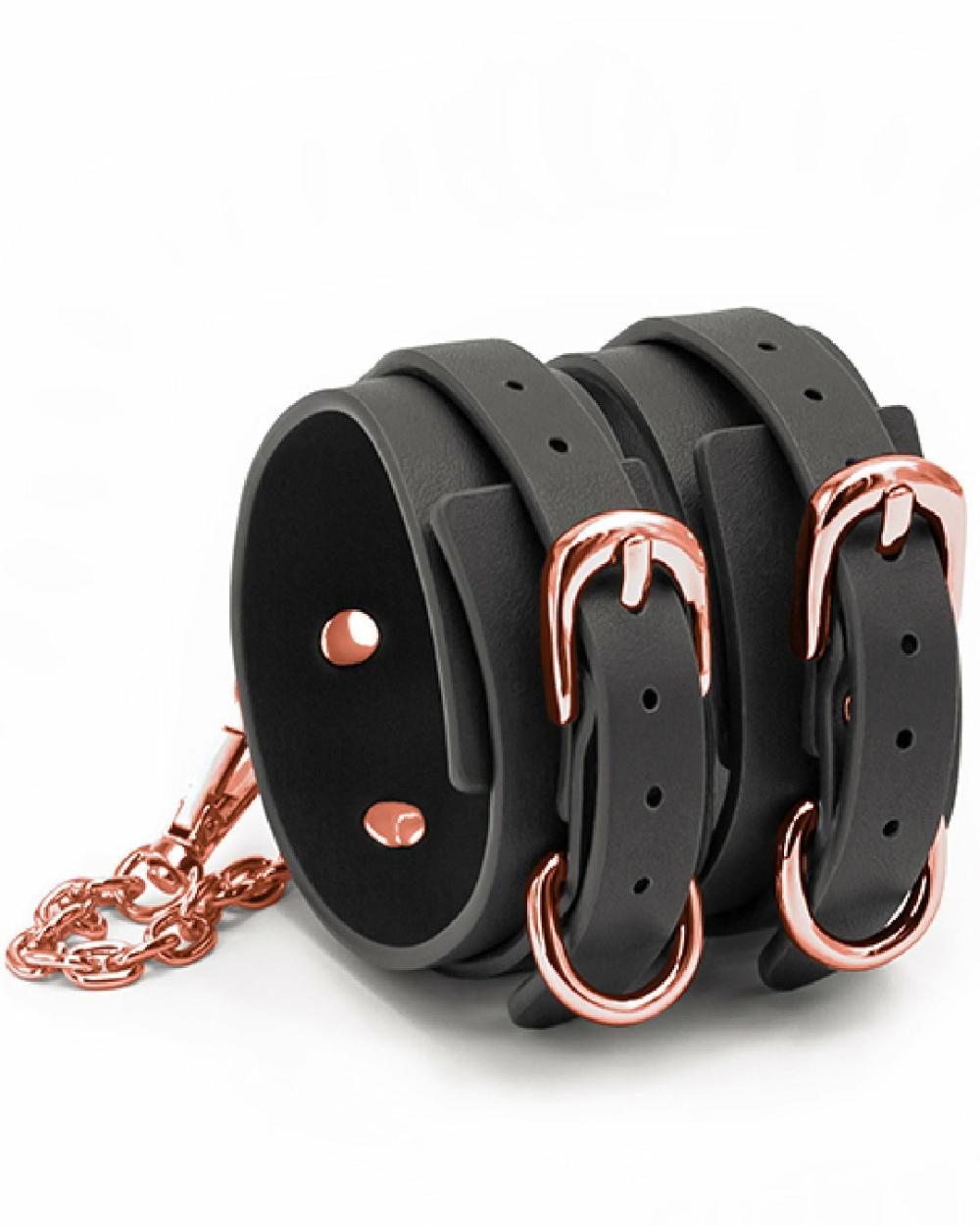 Bondage | Bondage Couture Vegan Leather Ankle Cuffs – Black Bondage Bondage