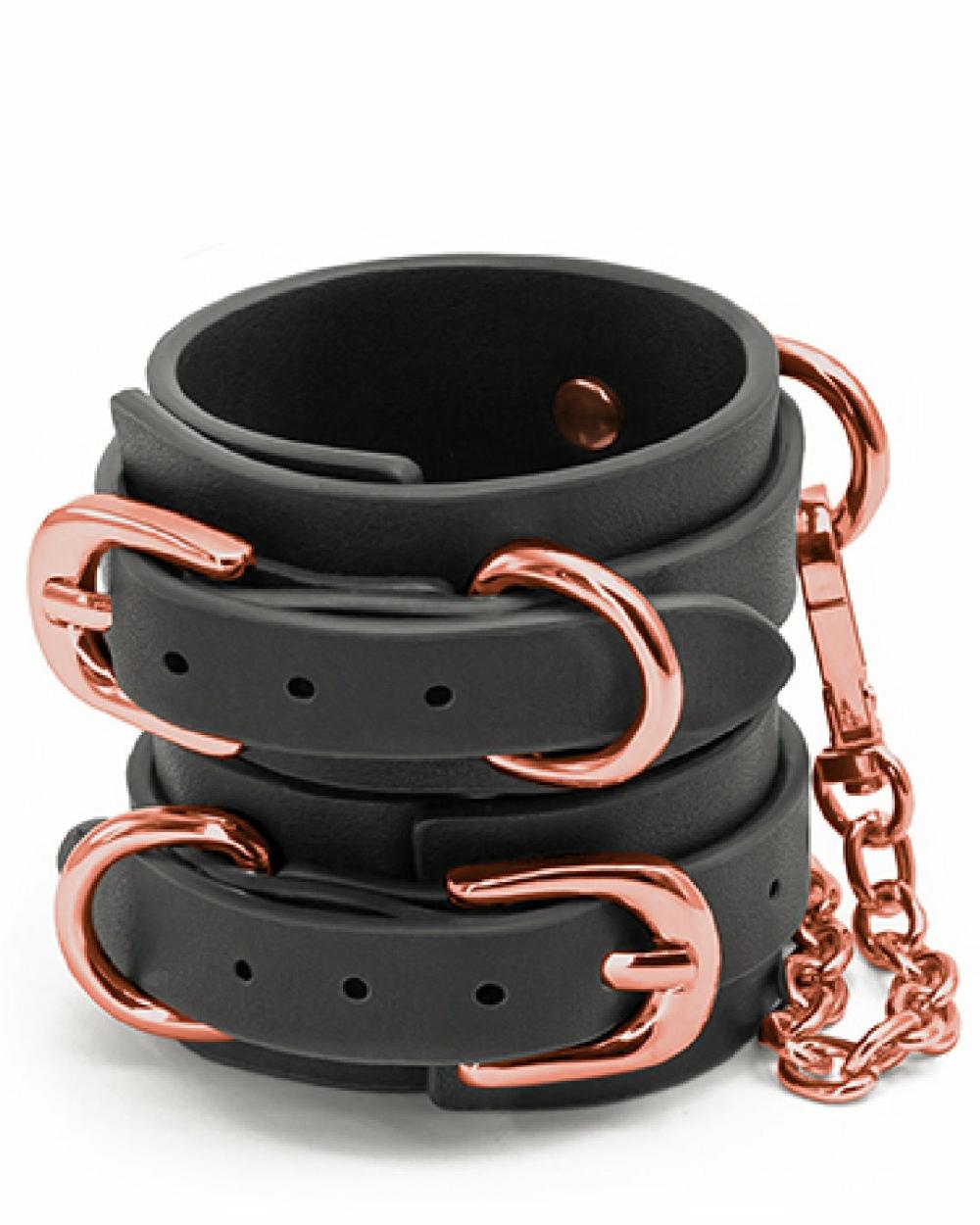 Bondage | Bondage Couture Vegan Leather Wrist Cuffs – Black Bondage Bondage