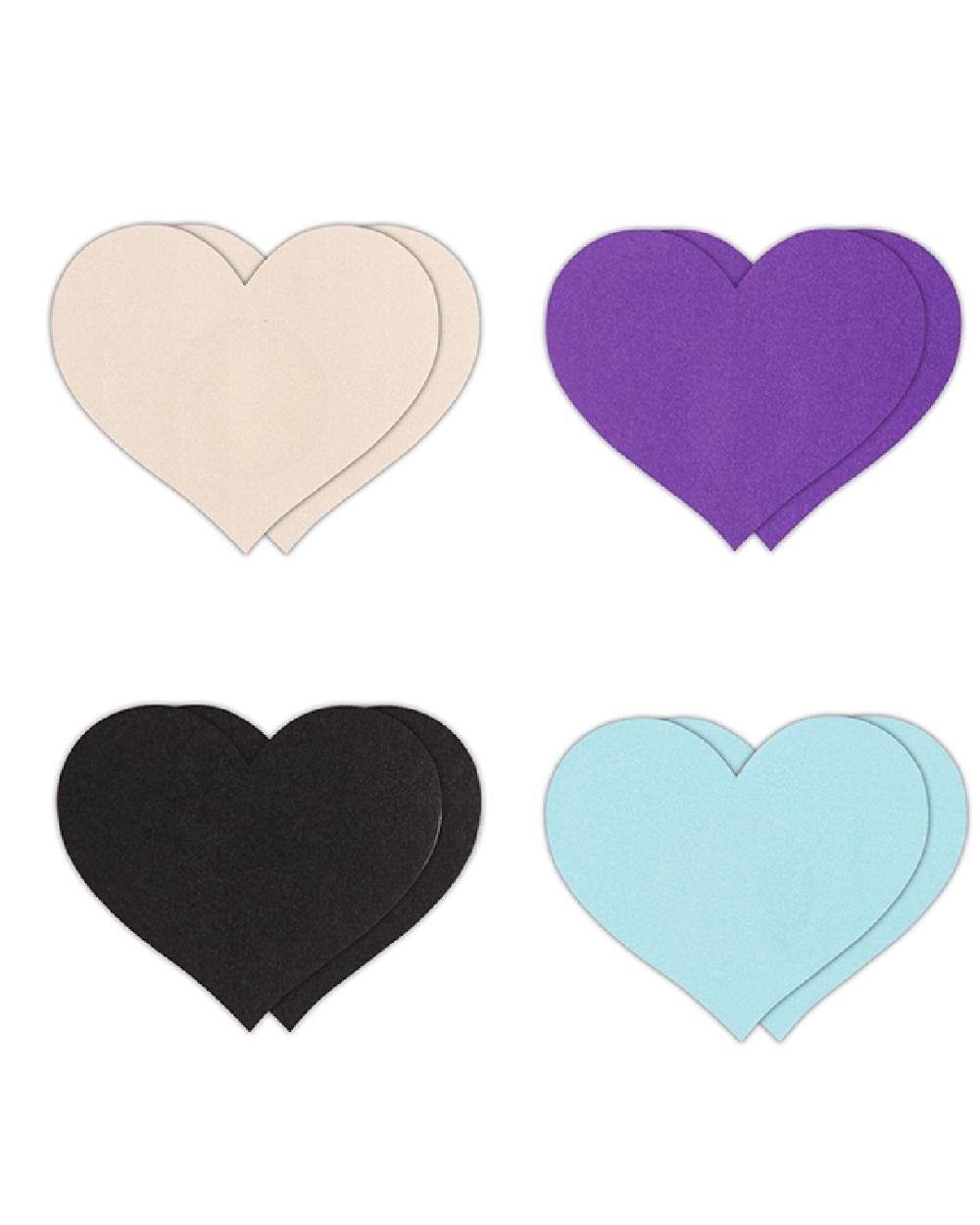 Bondage | Pretty Pasties Hearts In Assorted Colours Set Of 4 Bondage Bondage