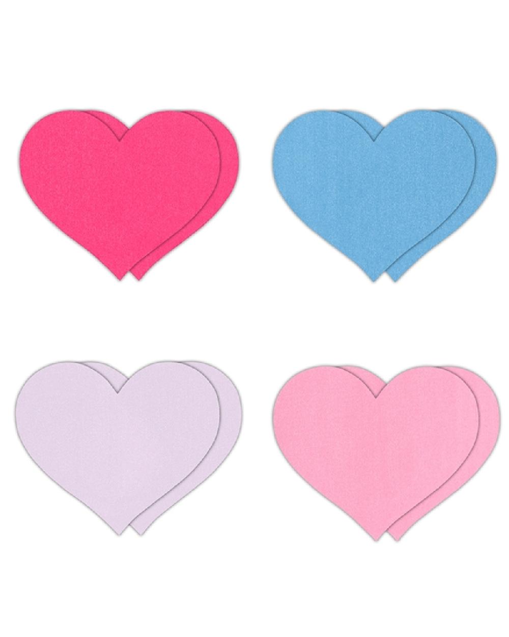 Bondage | Pretty Pasties Hearts In Pinks And Blues Set Of 4 Bondage Bondage