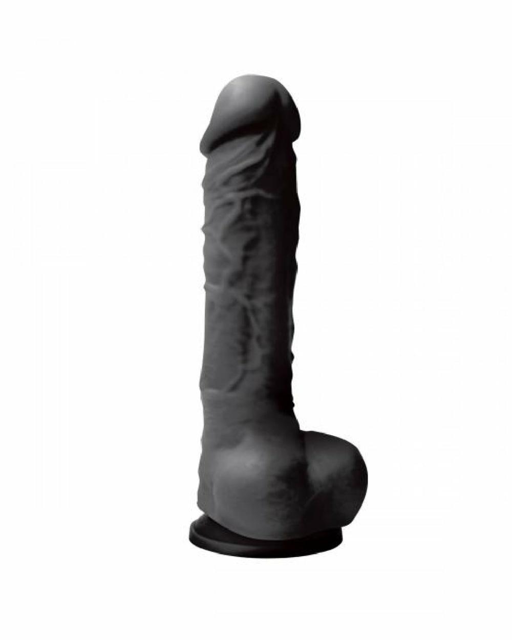 Dildos | Colours Realistic 7 Inch Silicone Suction Cup Dildo  – Black Dildos Dildos