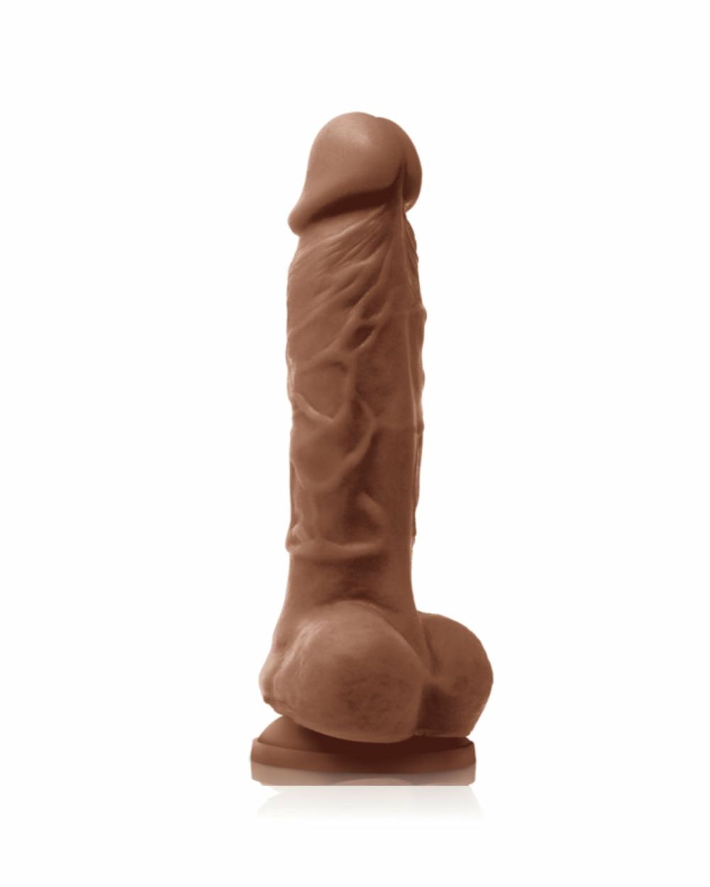 Dildos | Colours Realistic 7 Inch Silicone Suction Cup Dildo – Milk Chocolate Dildos Dildos