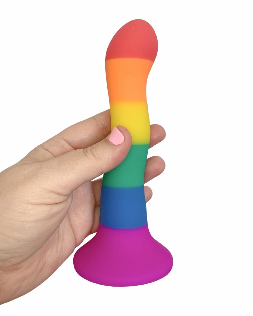 Dildos | Colours Wave Pride Edition 7.5 Inch Silicone Rainbow Dildo Dildos Dildos