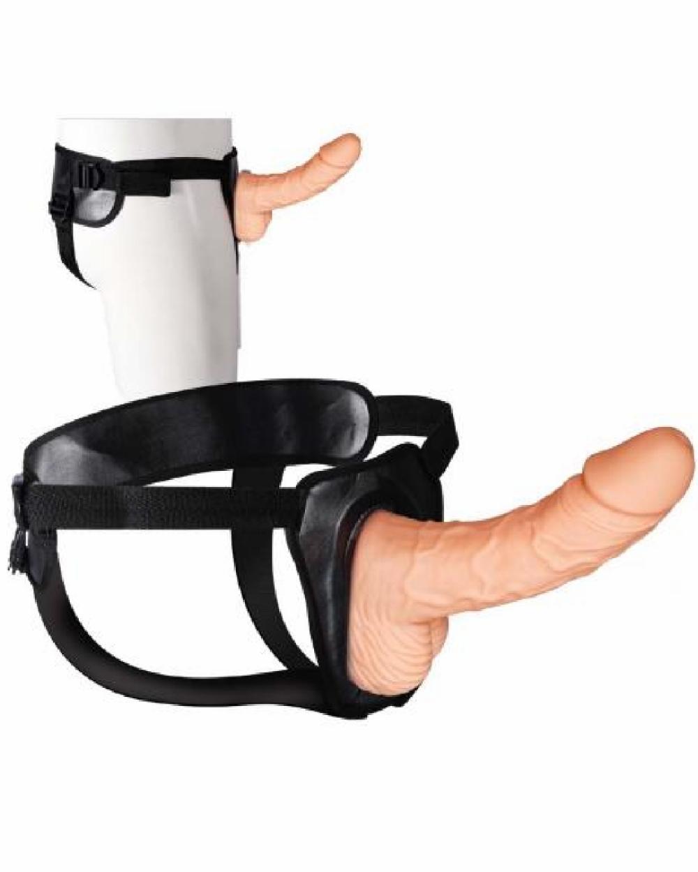 Dildos | Erection Assistant 8.5 Inch Hollow Dildo & Strap-On Harness – Vanilla Dildos Dildos