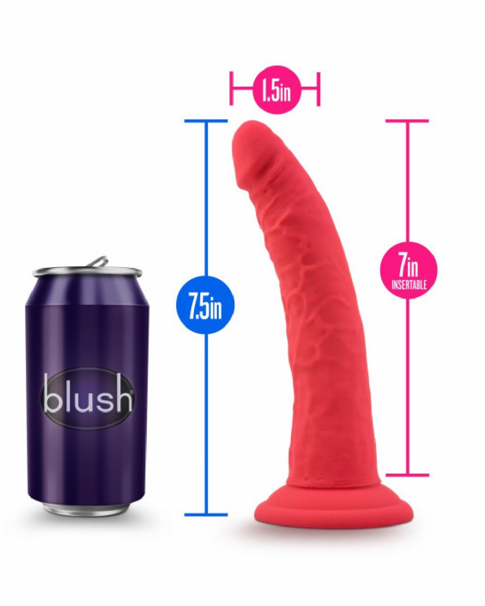 Dildos | Jimmy Slim Silicone 7.5 Inch Dildo  – Red Dildos Dildos