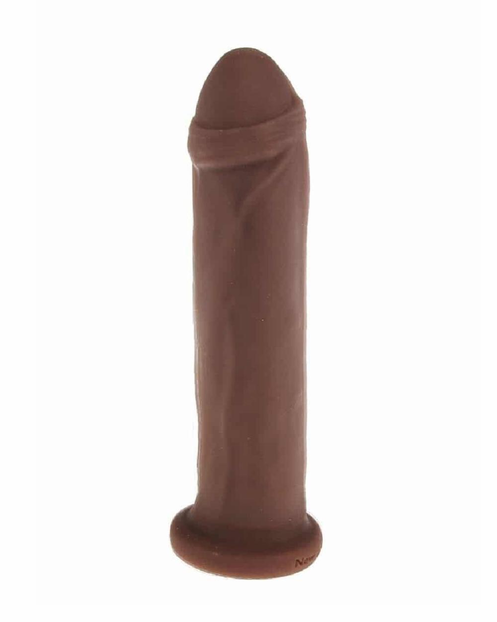 Dildos | Leroy 9 Inch Uncut Look Silicone Dildo – Chocolate Dildos Dildos