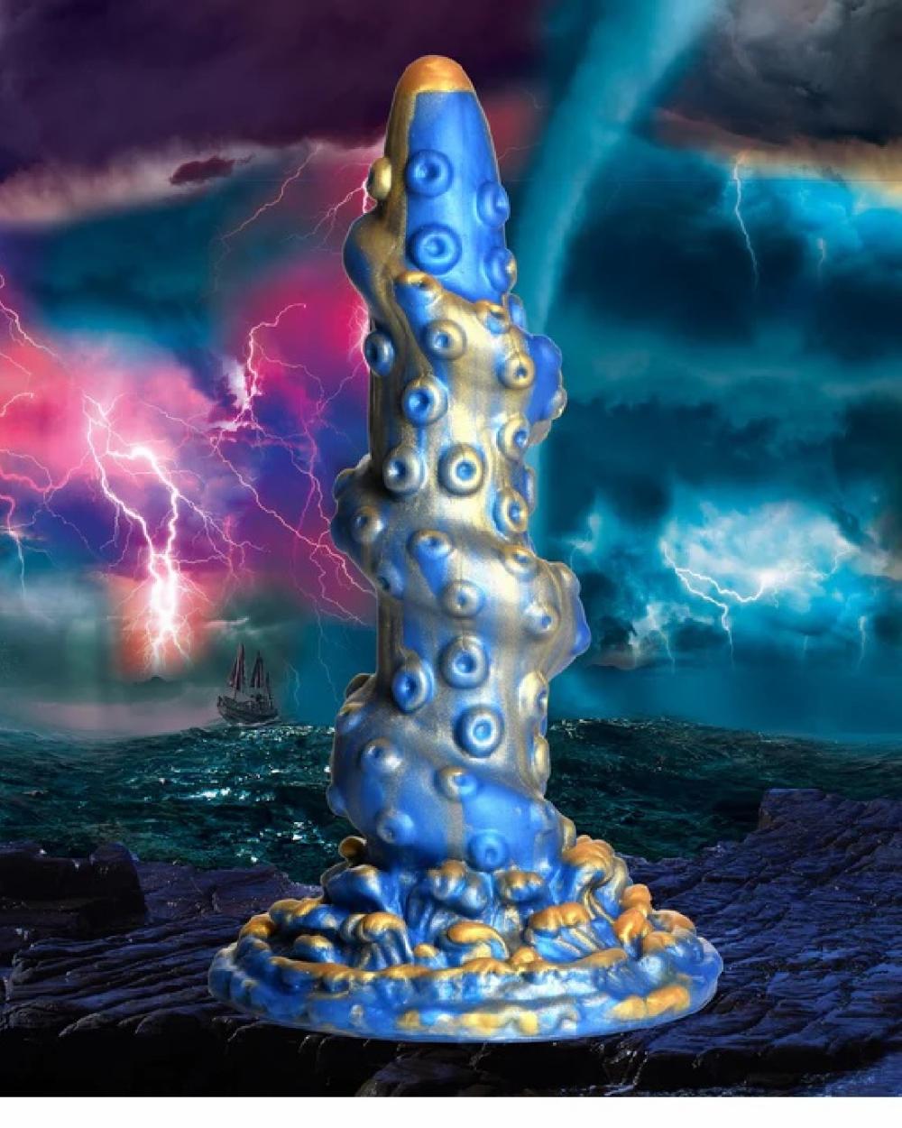 Dildos | Lord Kraken Blue And Gold 8.5 Inch Silicone Dildo Dildos Dildos