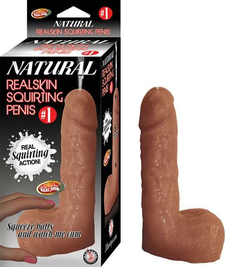 Dildos | Natural Realskin Squirting Dildo 6 Inch – Chocolate Dildos Dildos