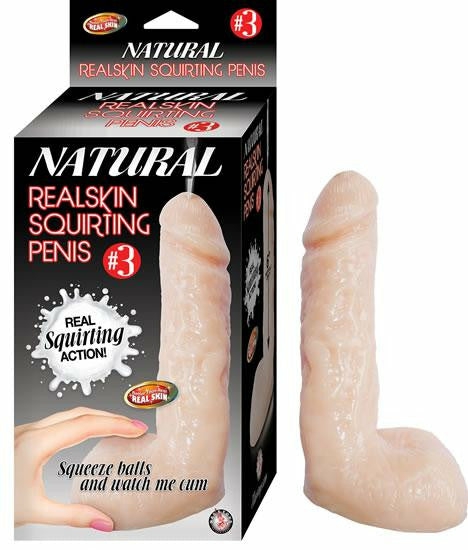 Dildos | Natural Realskin Squirting Dildo 7.5 Inch – Vanilla Dildos Dildos