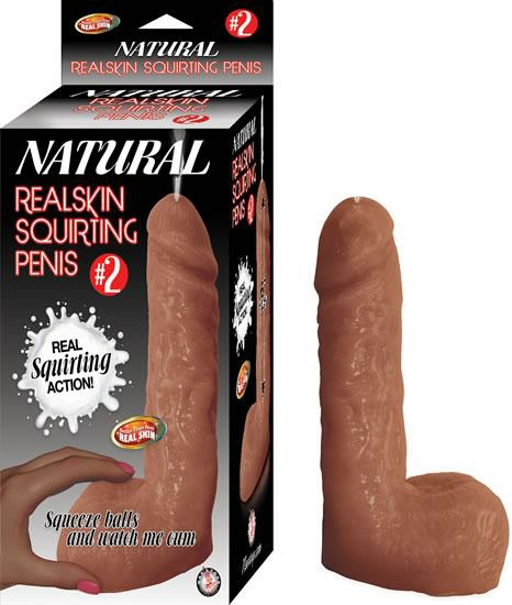 Dildos | Natural Realskin Squirting Dildo 7 Inch – Chocolate Dildos Dildos