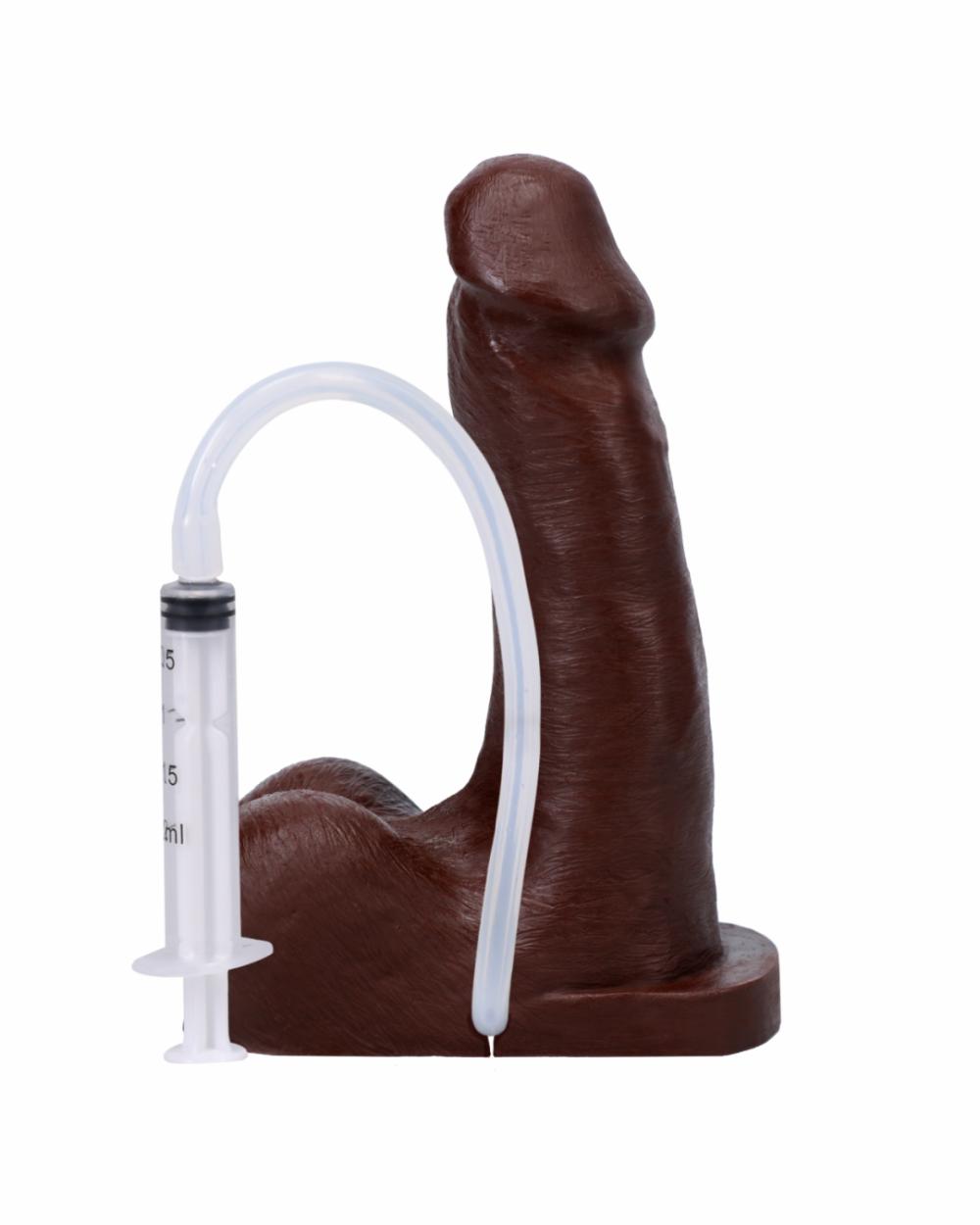 Dildos | Pop N’ Play Silicone Squirting Packer Dildo – Chocolate Dildos Dildos