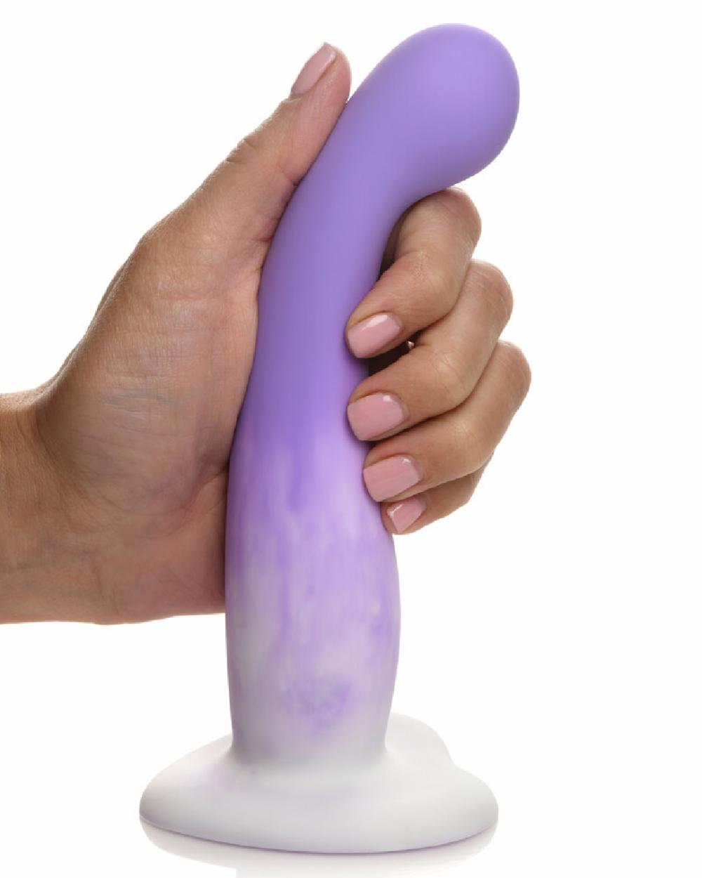 Dildos | Simply Sweet 7 Inch Slim G-Spot Dildo With Heart Base – Purple Dildos Dildos