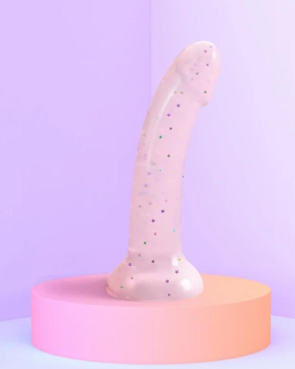 Dildos | Starlight Pink Glitter 7 Inch Silicone Dildo Dildos Dildos