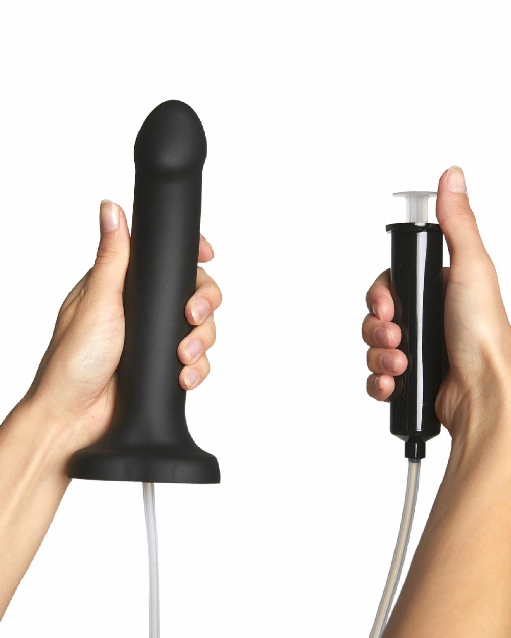 Dildos | Strap-On-Me 5.7 Inch Silicone Squirting Cum Dildo – Black Dildos Dildos