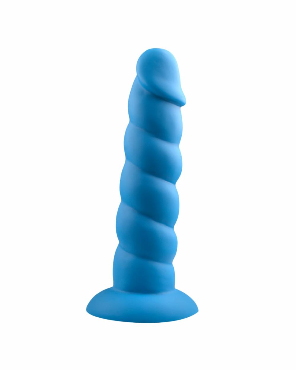 Dildos | Suga Daddy 7 Inch Swirled Blue Silicone Dildo Dildos Dildos