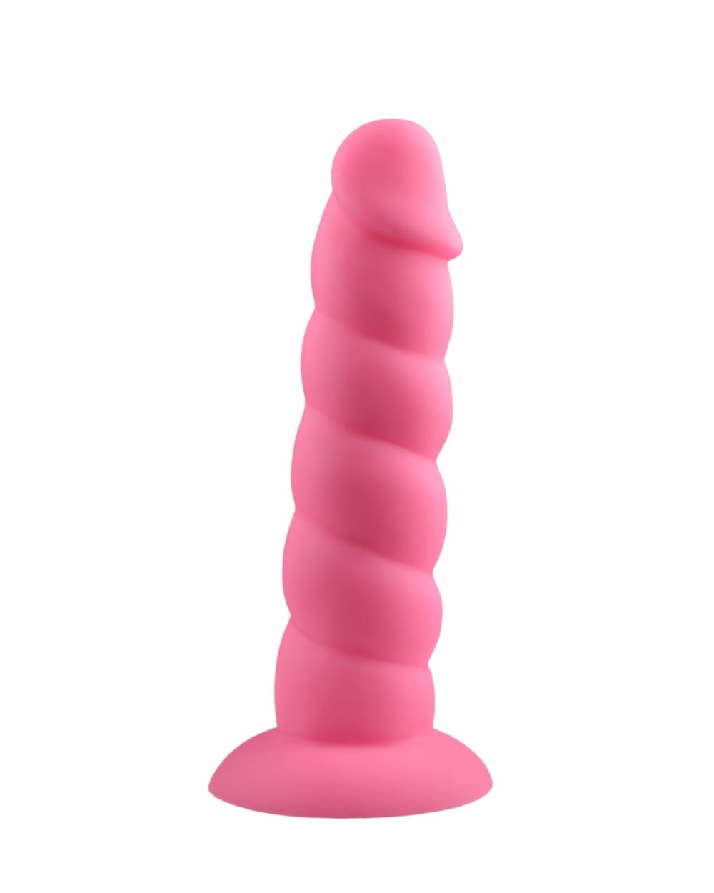 Dildos | Suga Daddy 7 Inch Swirled Pink Silicone Dildo Dildos Dildos