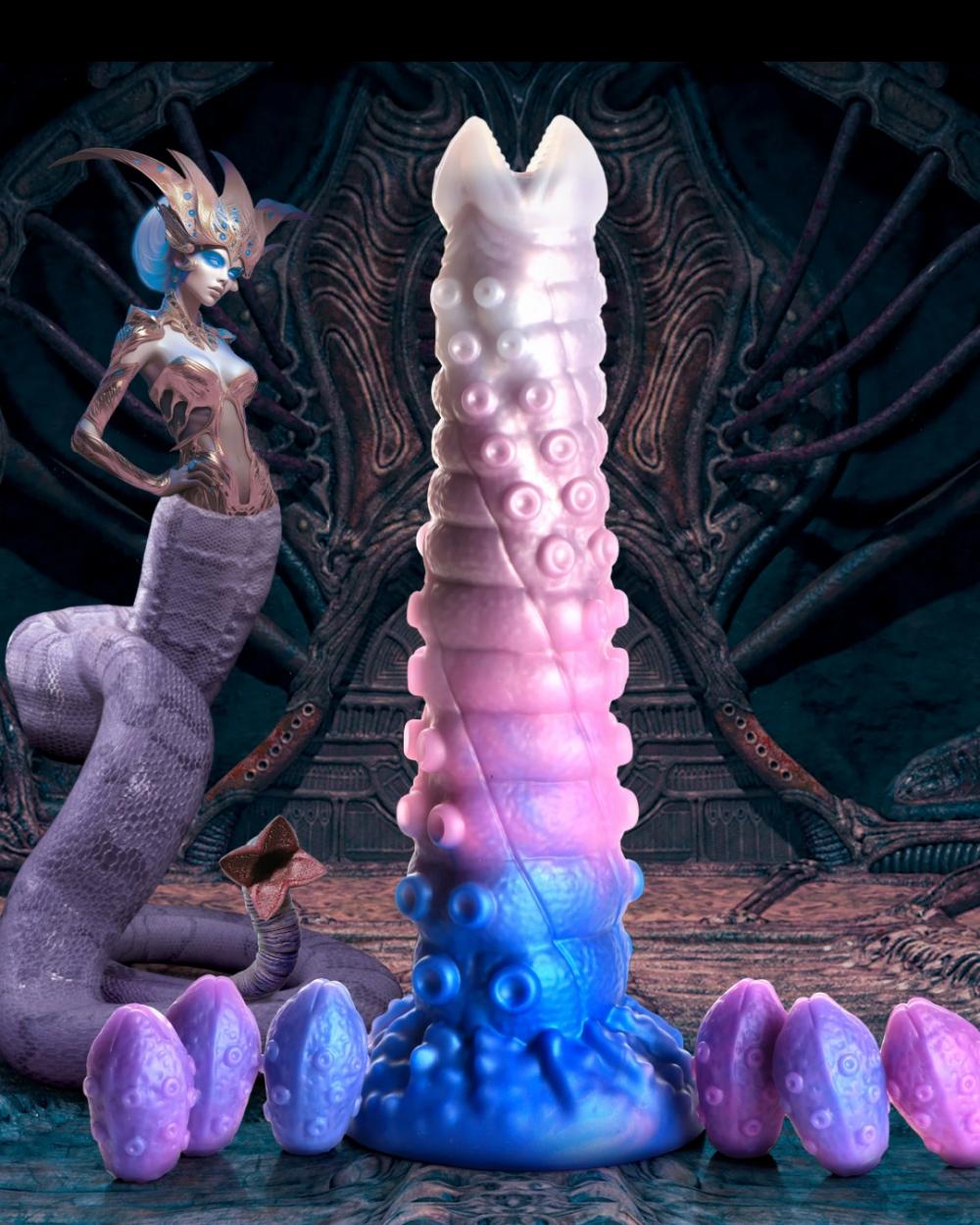 Dildos | Tenta-Queen Ovipositor Silicone Fantasy Role Play Dildo With Eggs Dildos Dildos