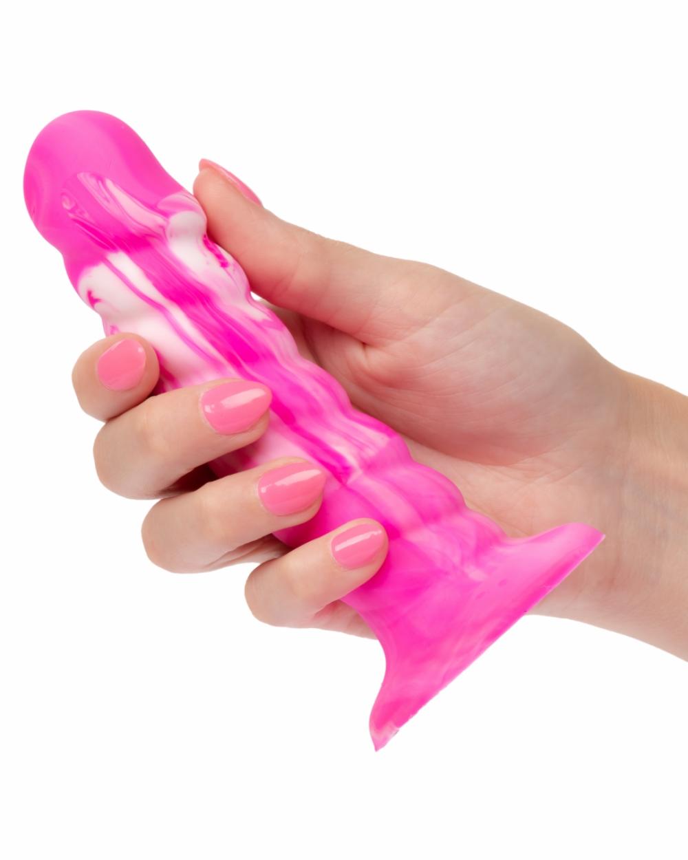 Dildos | Twisted Love Ribbed 5.5 Inch Beginner Silicone Dildo – Pink Dildos Dildos