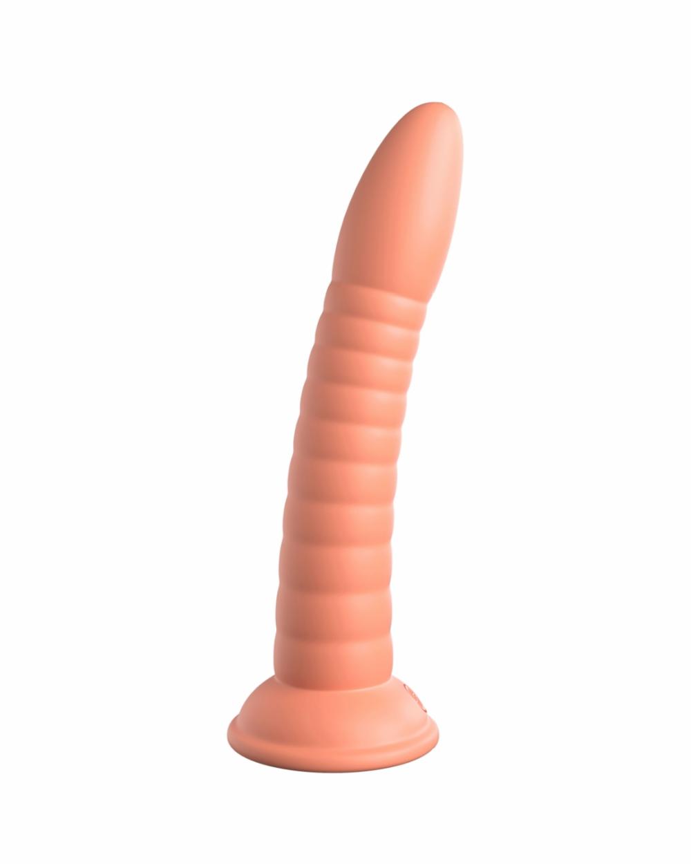 Dildos | Wild Thing Ribbed, Long, Tapered 7 Inch Dildo – Peach Dildos Dildos