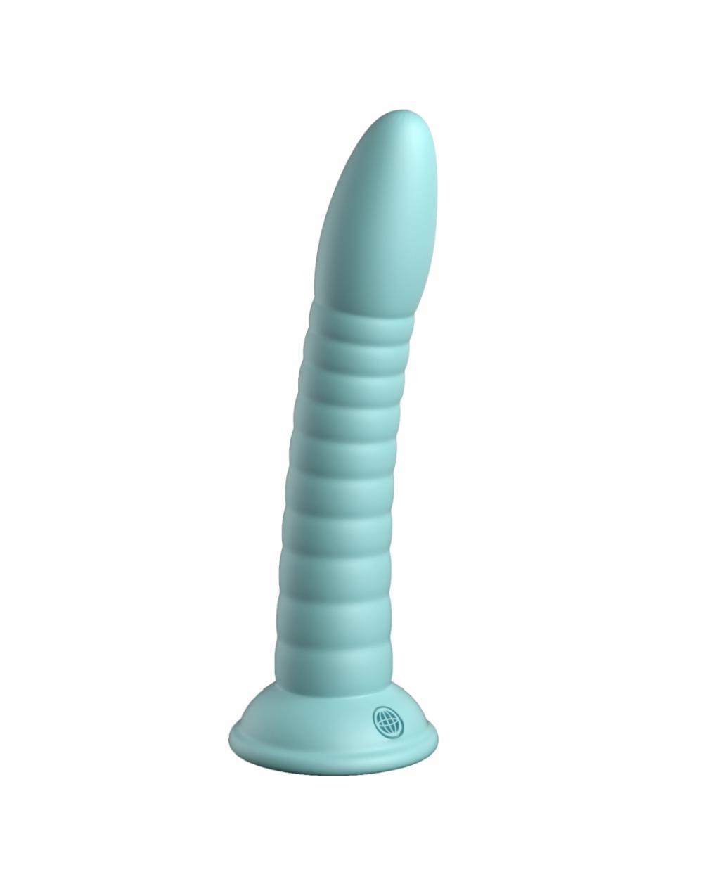 Dildos | Wild Thing Ribbed, Long, Tapered 7 Inch Dildo – Teal Dildos Dildos