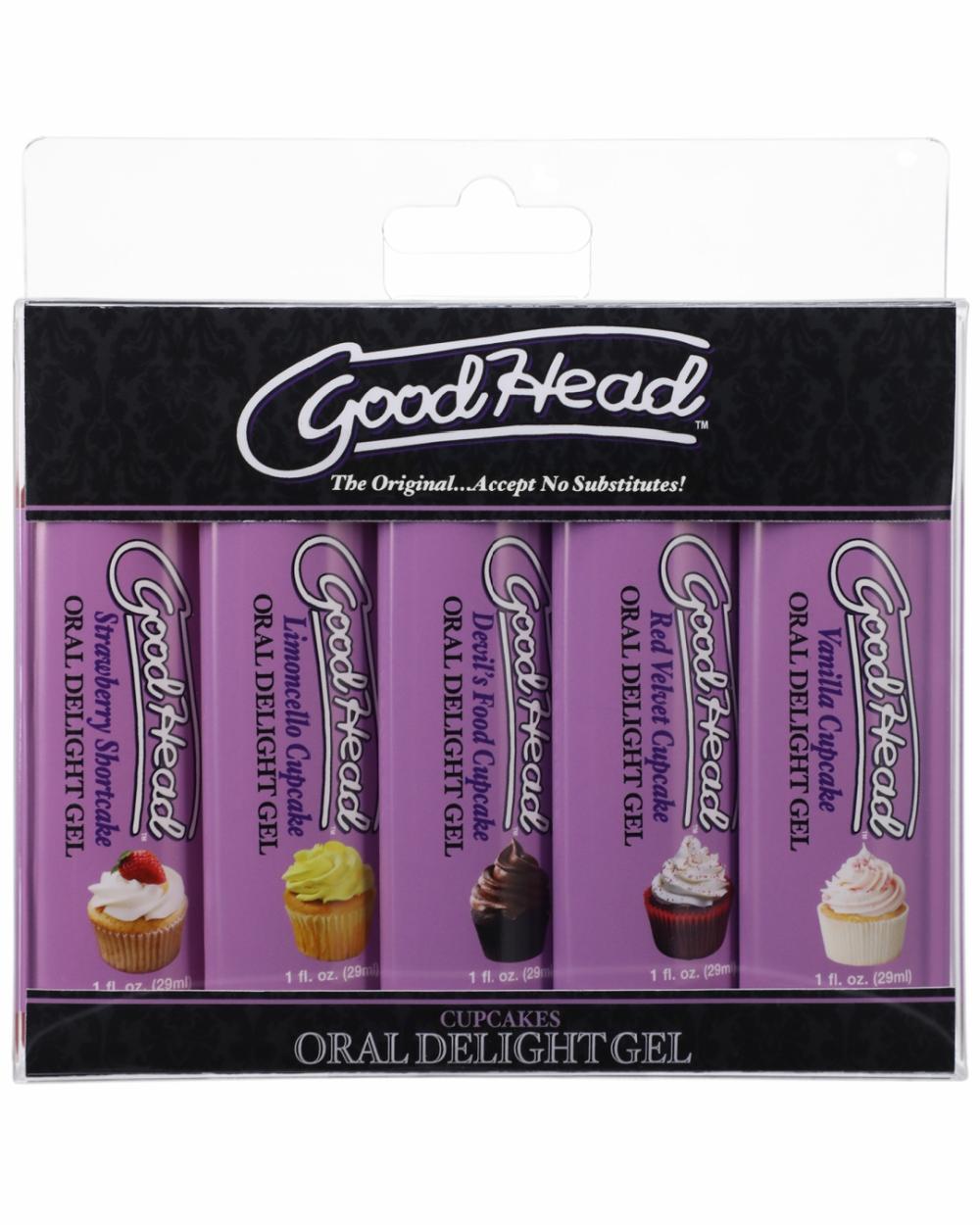 Lubes & Body | Goodhead Oral Delight Gel Cupcake Flavors 5-Pack For Oral Sex Lubes & Body Lubes & Body