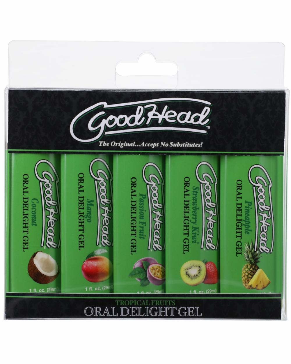 Lubes & Body | Goodhead Oral Delight Gel Tropical Fruit Flavors 5-Pack For Oral Sex Lubes & Body Lubes & Body