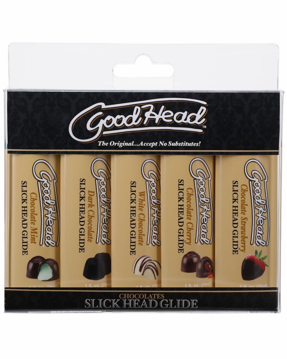 Lubes & Body | Goodhead Slick Head Assorted Chocolate Flavored Glide 5 Pk Lubes & Body Lubes & Body