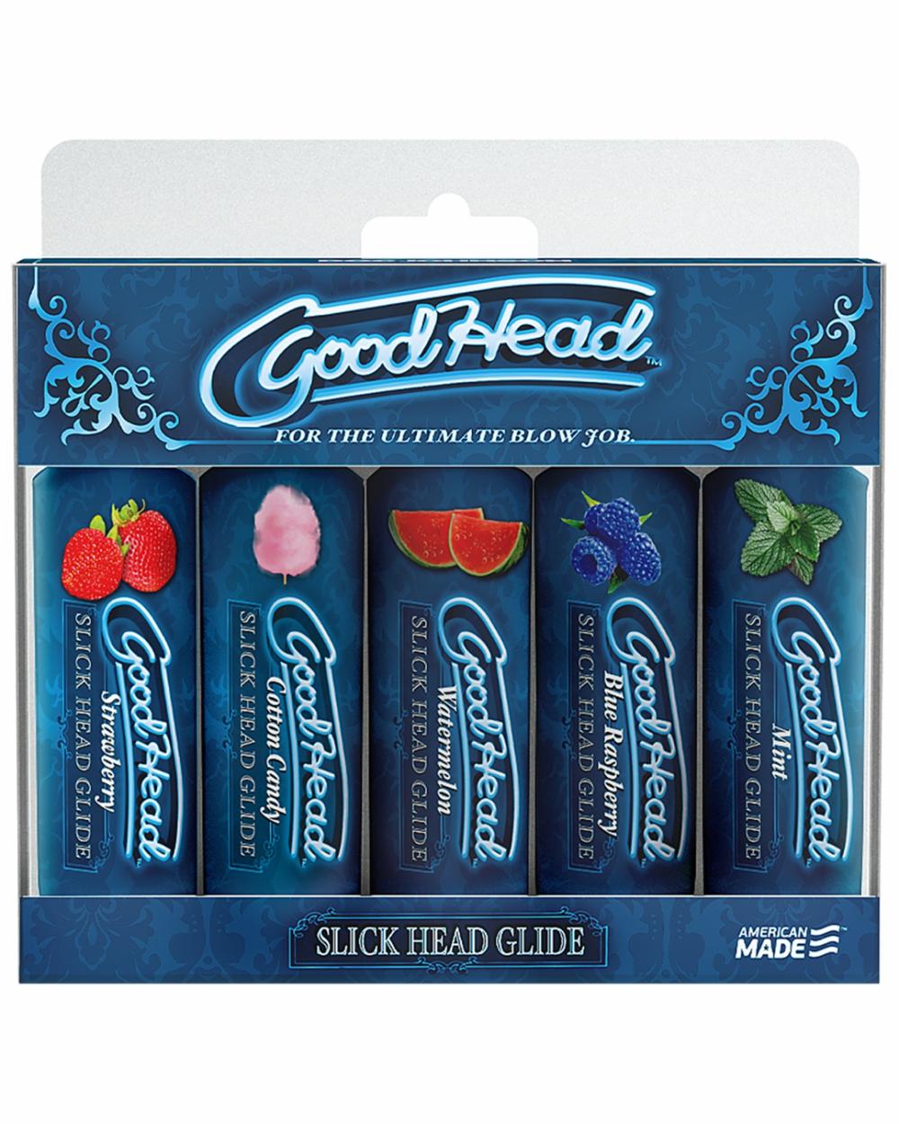 Lubes & Body | Goodhead Slick Head Flavored Glide Lubricant Assorted 5 Pack 1 Oz Lubes & Body Lubes & Body