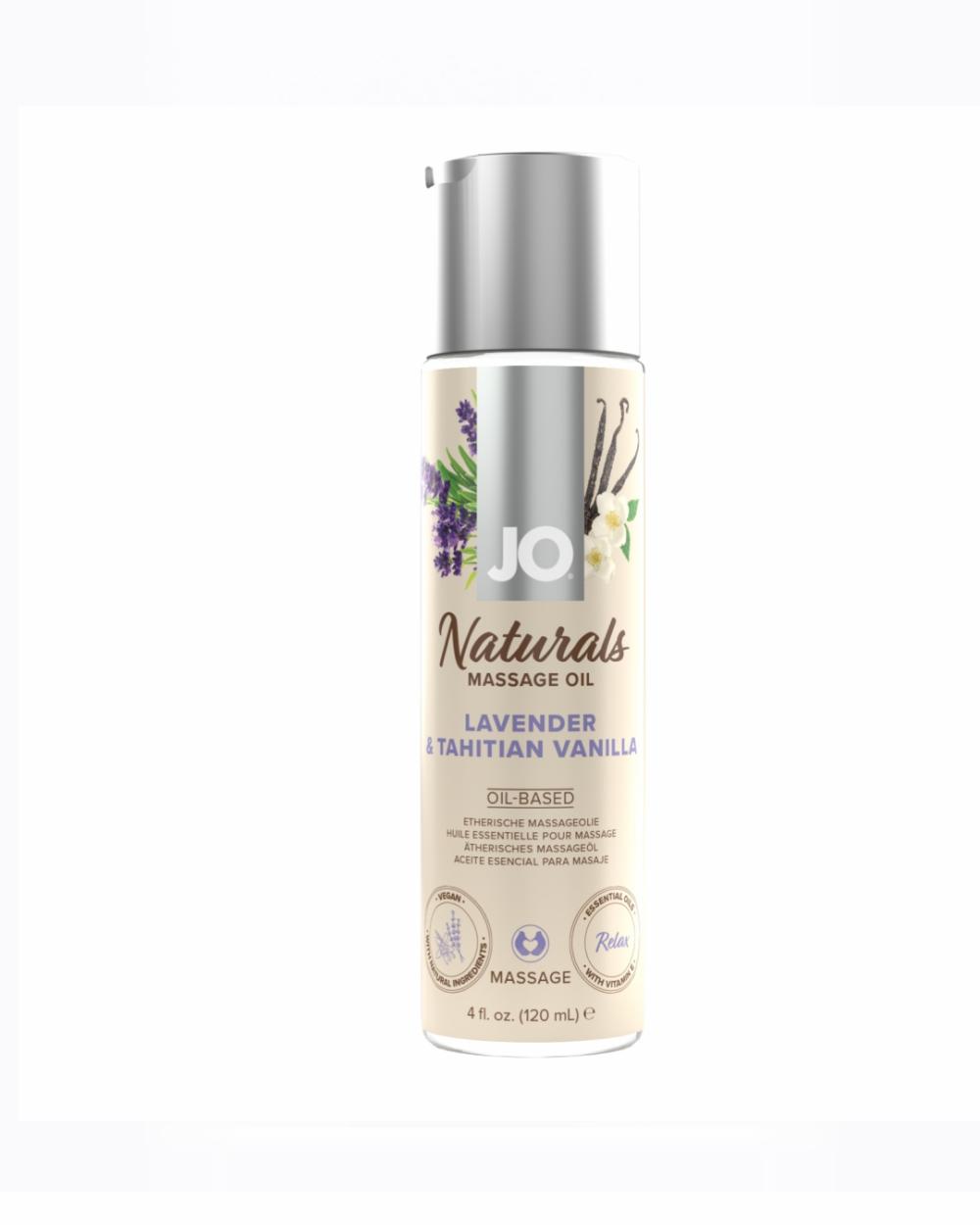 Lubes & Body | Jo Naturals Massage Oil Lavender & Tahitian Vanilla Lubes & Body Lubes & Body