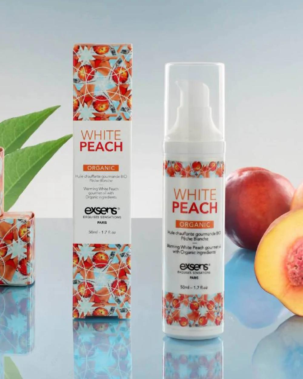 Lubes & Body | Organic White Peach Flavored Warming Massage Oil 50Ml Lubes & Body Lubes & Body