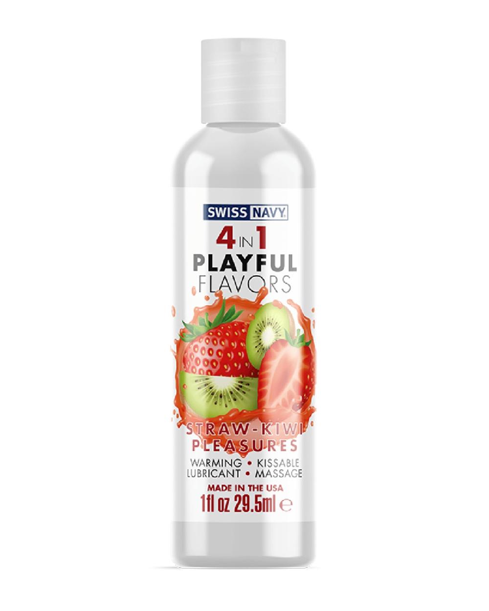 Lubes & Body | Playful Flavors Strawberry Kiwi 4 In 1 Warming Lubricant Lubes & Body Lubes & Body