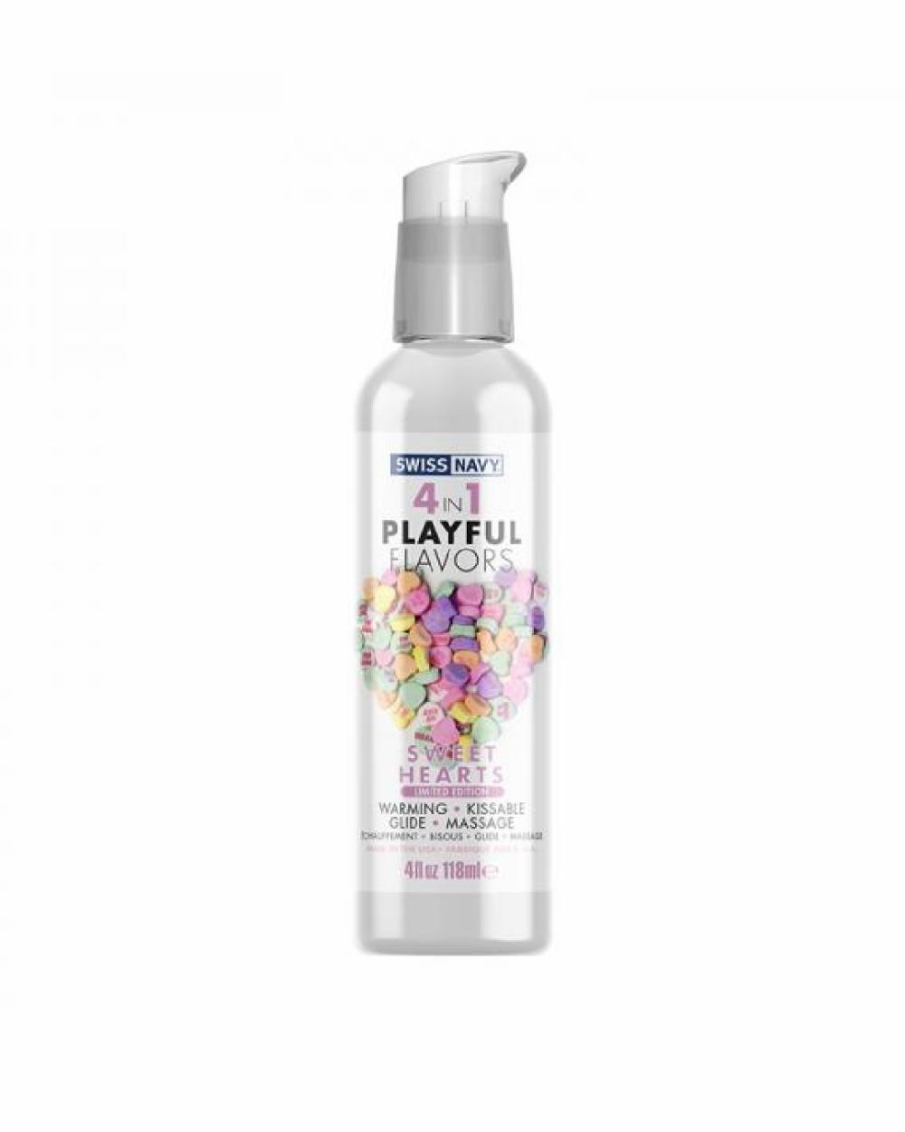 Lubes & Body | Playful Flavors Sweetheart Candy Hearts 4 In 1 Warming Lubricant Lubes & Body Lubes & Body