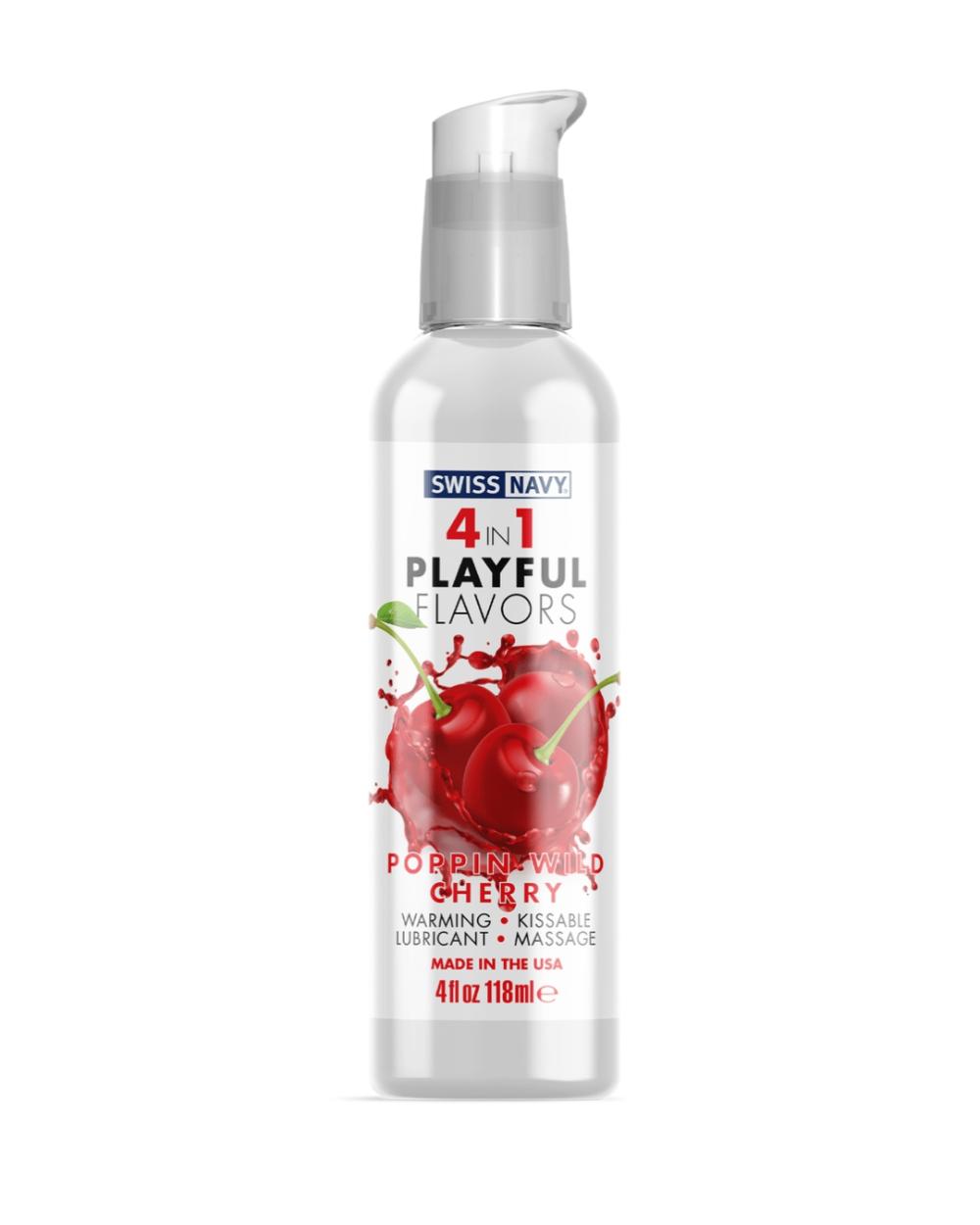 Lubes & Body | Playful Flavors Wild Cherry 4 In 1 Warming Lubricant Lubes & Body Lubes & Body