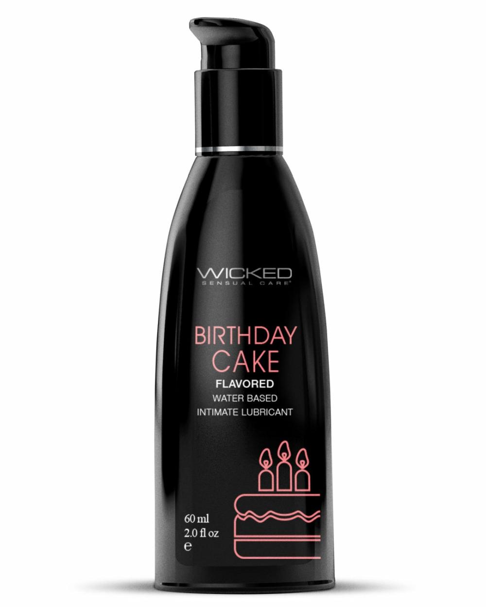 Lubes & Body | Wicked Aqua Birthday Cake Flavored Water Based Lubricant 2 Oz Lubes & Body Lubes & Body