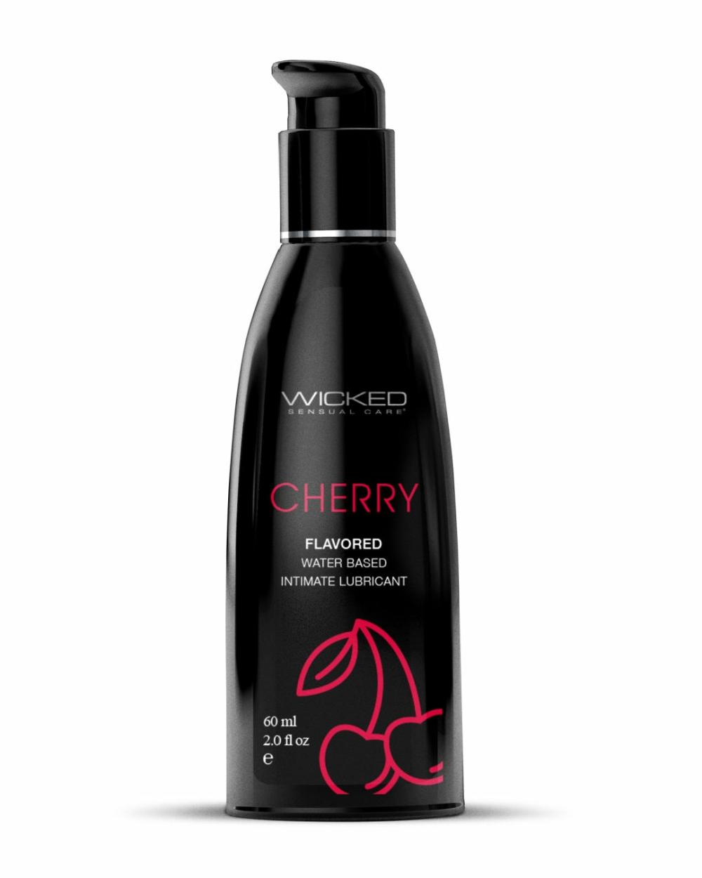 Lubes & Body | Wicked Aqua Cherry Flavored Water Based Lubricant 2 Oz Lubes & Body Lubes & Body