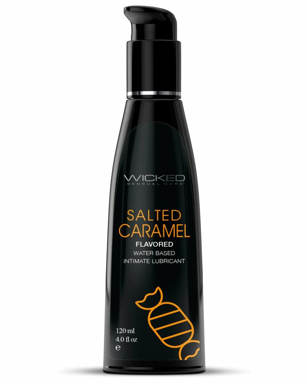 Lubes & Body | Wicked Aqua Salted Caramel Flavored Water Based Lubricant 2Oz Lubes & Body Lubes & Body