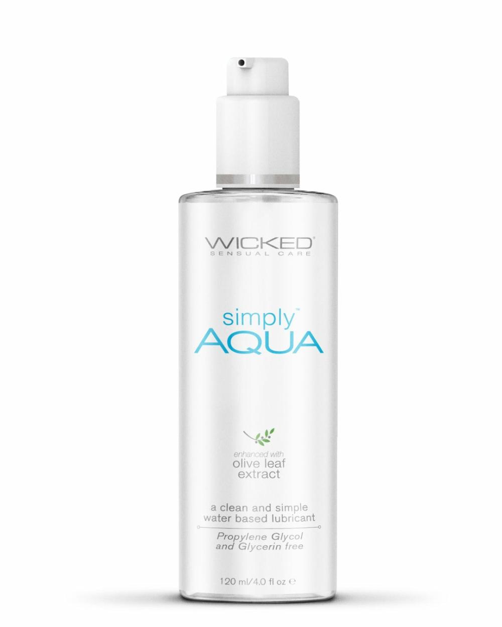 Lubes & Body | Wicked Simply Aqua Water Based Lubricant 4 Oz Lubes & Body Lubes & Body