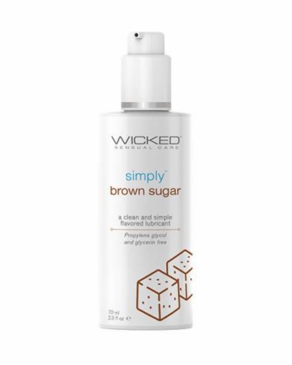 Lubes & Body | Wicked Simply Brown Sugar Flavored Water Based Lubricant 4 Oz Lubes & Body Lubes & Body