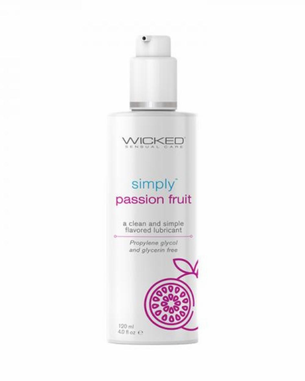 Lubes & Body | Wicked Simply Passion Fruit Flavored Water Based Lubricant 4 Oz Lubes & Body Lubes & Body