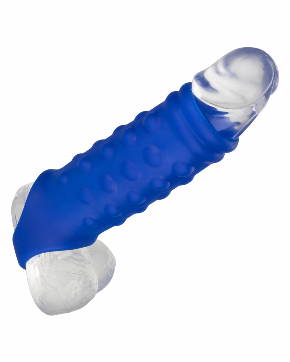 Penis Toys | Admiral™ Liquid Blue Silicone Beaded Penis Extension Penis Toys Penis Toys