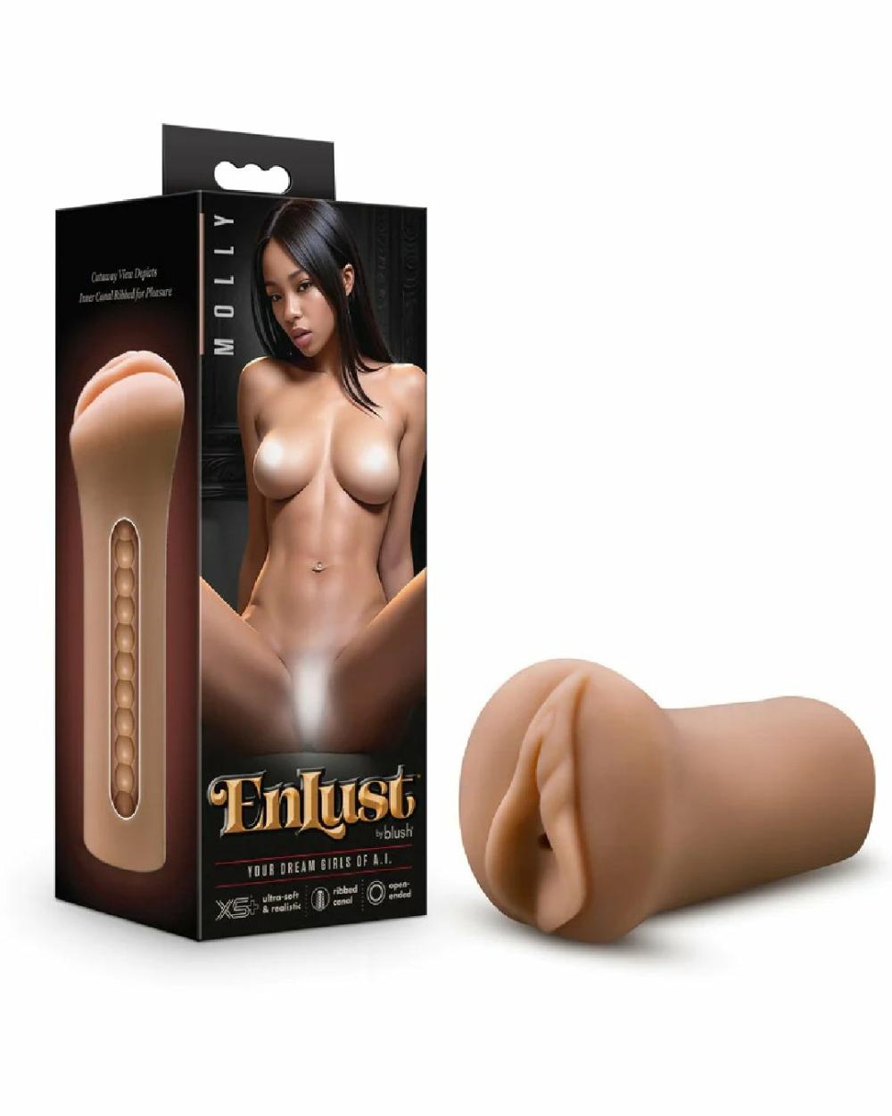 Penis Toys | Enlust Molly Realistic Pocket Pussy Stroker With Ai Image Gallery – Caramel Penis Toys Penis Toys