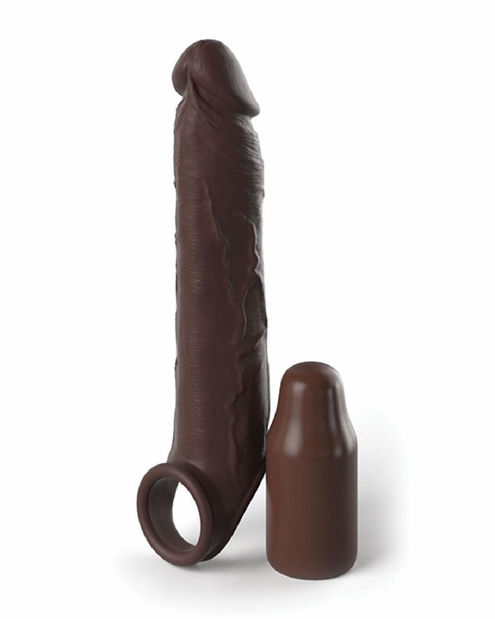 Penis Toys | Fantasy 7 Inch Silicone Penis Extension With Ball Strap – Chocolate Penis Toys Penis Toys