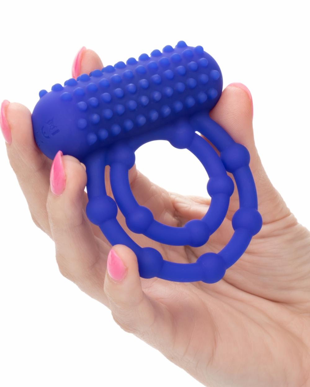 Penis Toys | Maximus 10 Bead Vibrating Beginner Cock Ring For Couples – Blue Penis Toys Penis Toys