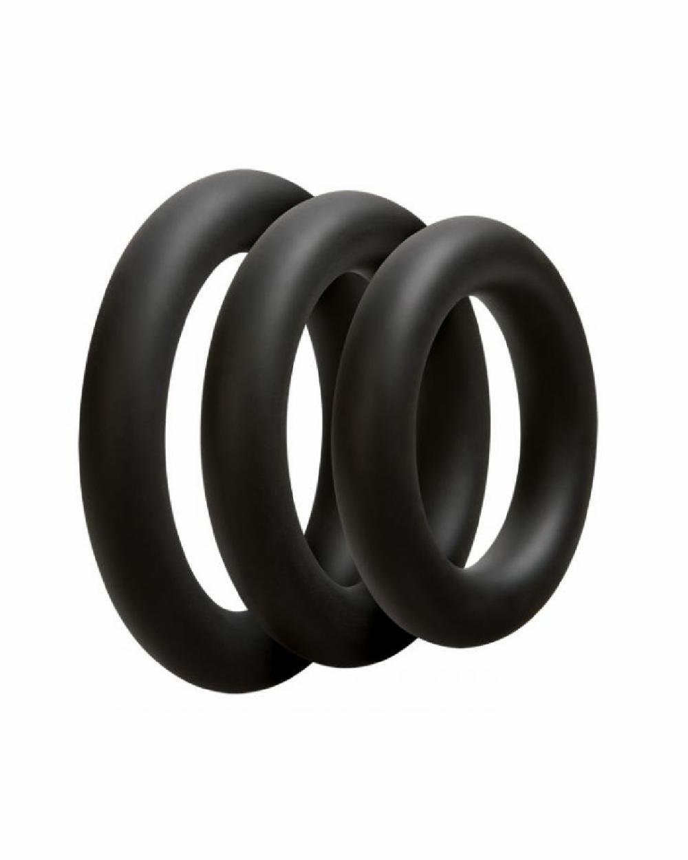 Penis Toys | Optimale Set Of 3 Thick Black Silicone Cock Rings Penis Toys Penis Toys