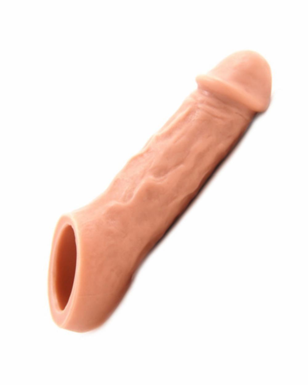 Penis Toys | Vixen Colossus 7 Inch Vixskin Silicone Penis Extender With Ball Strap – Vanilla Dildos Dildos