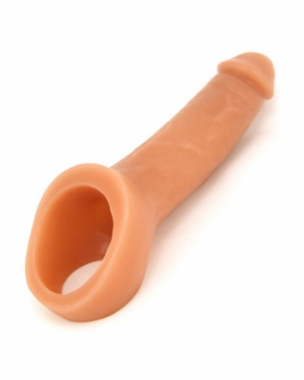 Penis Toys | Vixen Ride On 6.25 Inch Vixskin Silicone Penis Extension – Caramel Dildos Dildos